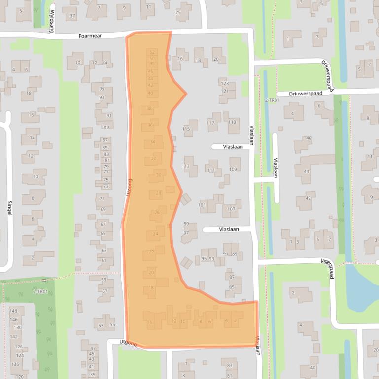 Kaart van postcodegebied 9244HD.