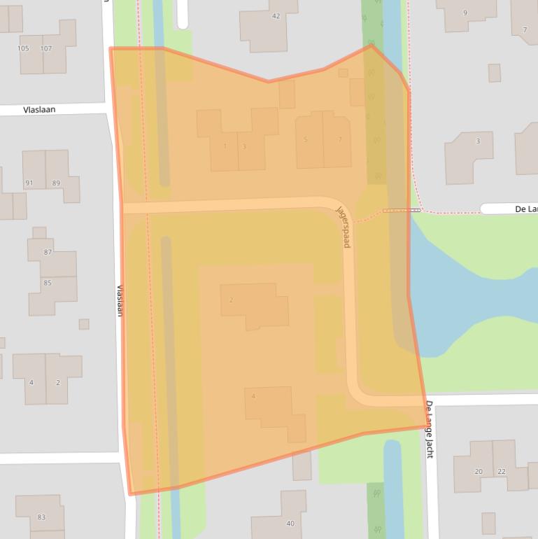 Kaart van postcodegebied 9244HL.