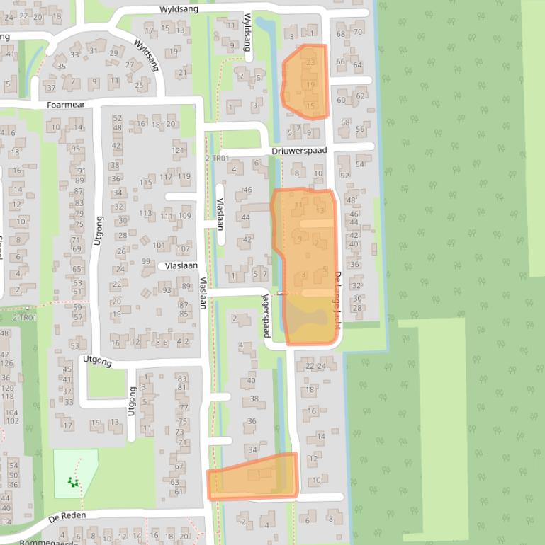 Kaart van postcodegebied 9244HM.