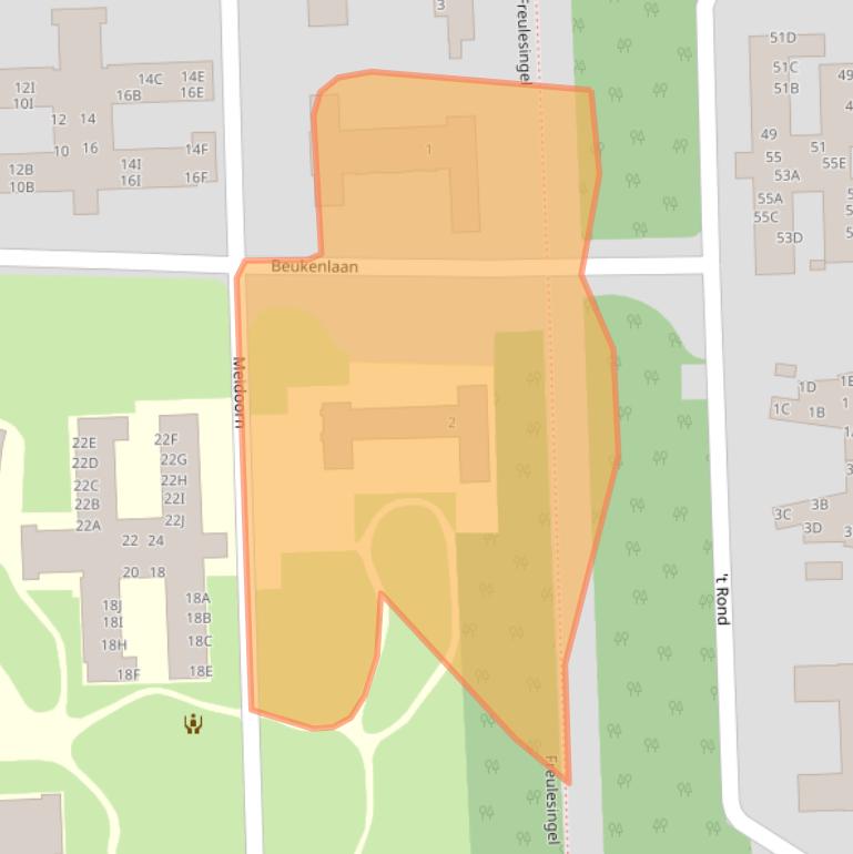 Kaart van postcodegebied 9244JB.