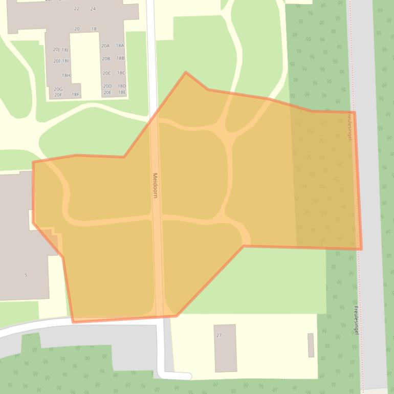 Kaart van postcodegebied 9244JE.