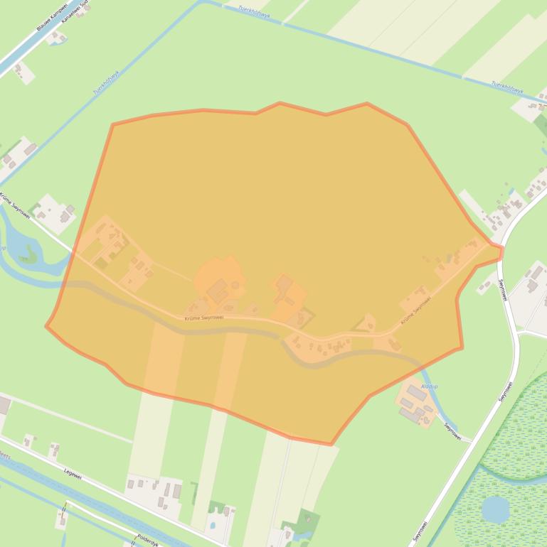 Kaart van postcodegebied 9245HC.