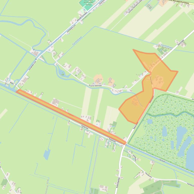 Kaart van postcodegebied 9245HG.