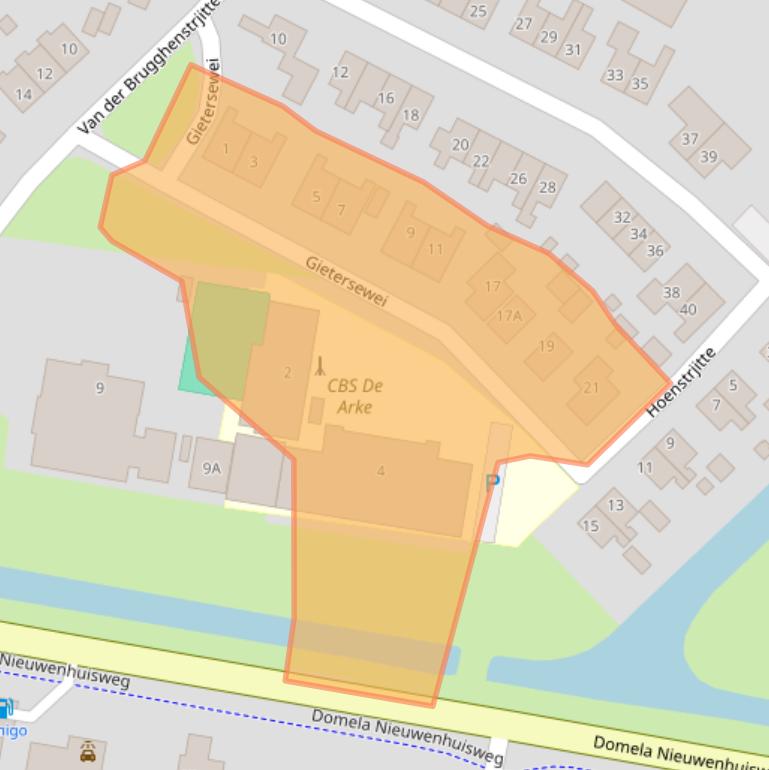 Kaart van postcodegebied 9245HK.