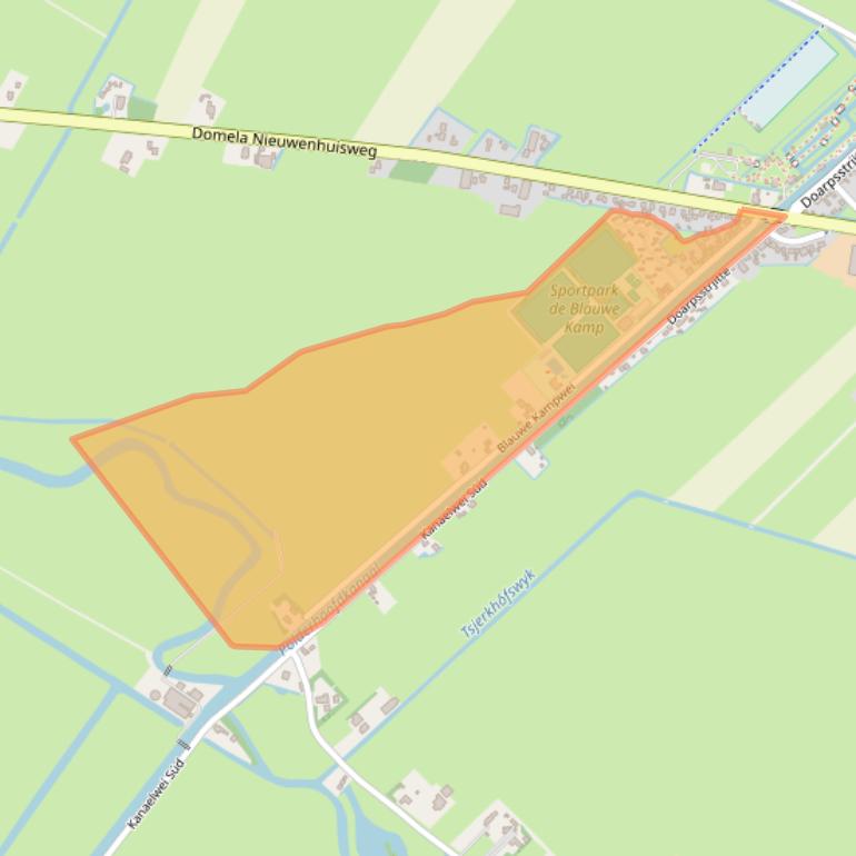 Kaart van postcodegebied 9245HN.