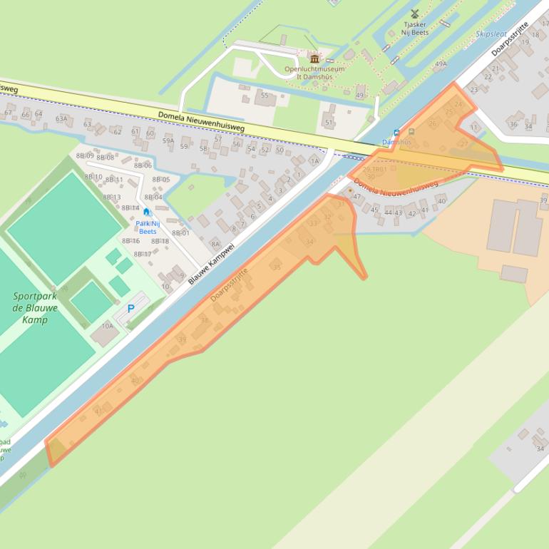 Kaart van postcodegebied 9245HR.