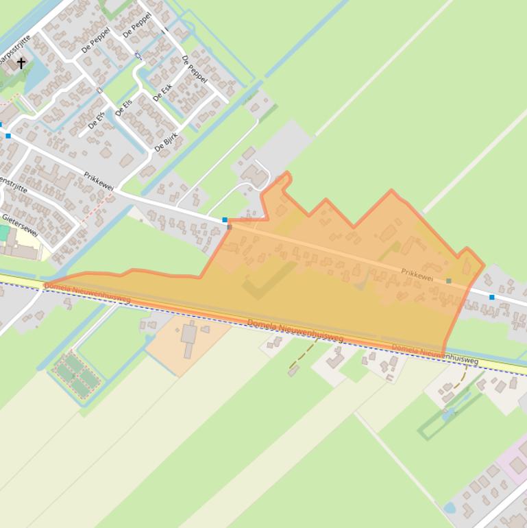 Kaart van postcodegebied 9245HT.