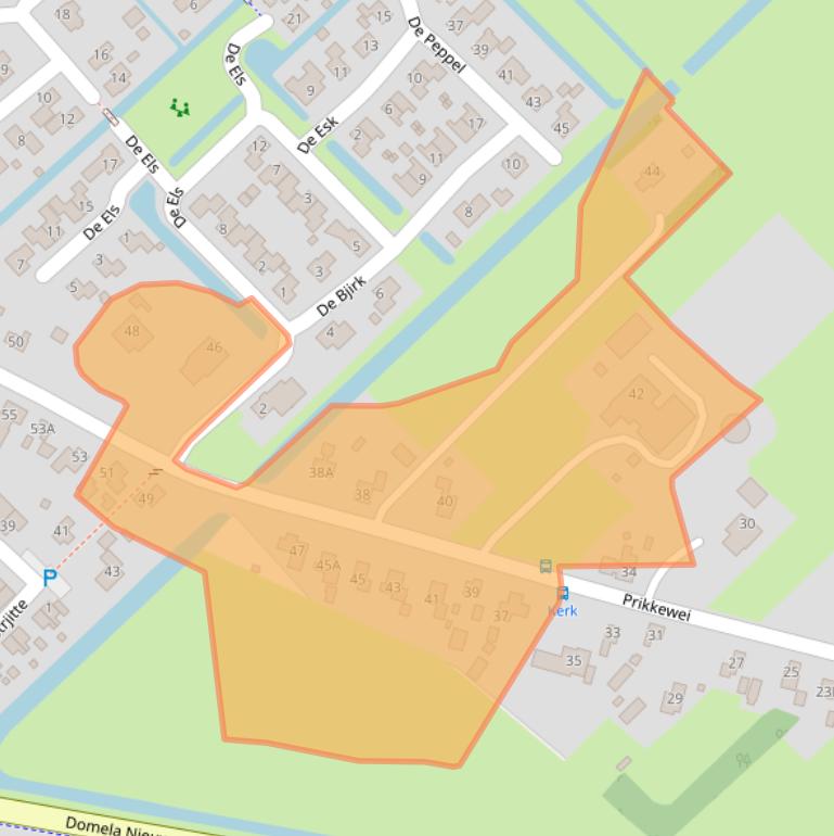 Kaart van postcodegebied 9245HV.