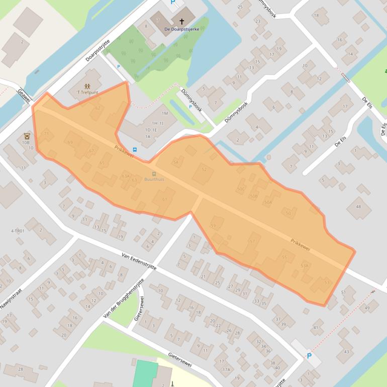 Kaart van postcodegebied 9245HW.