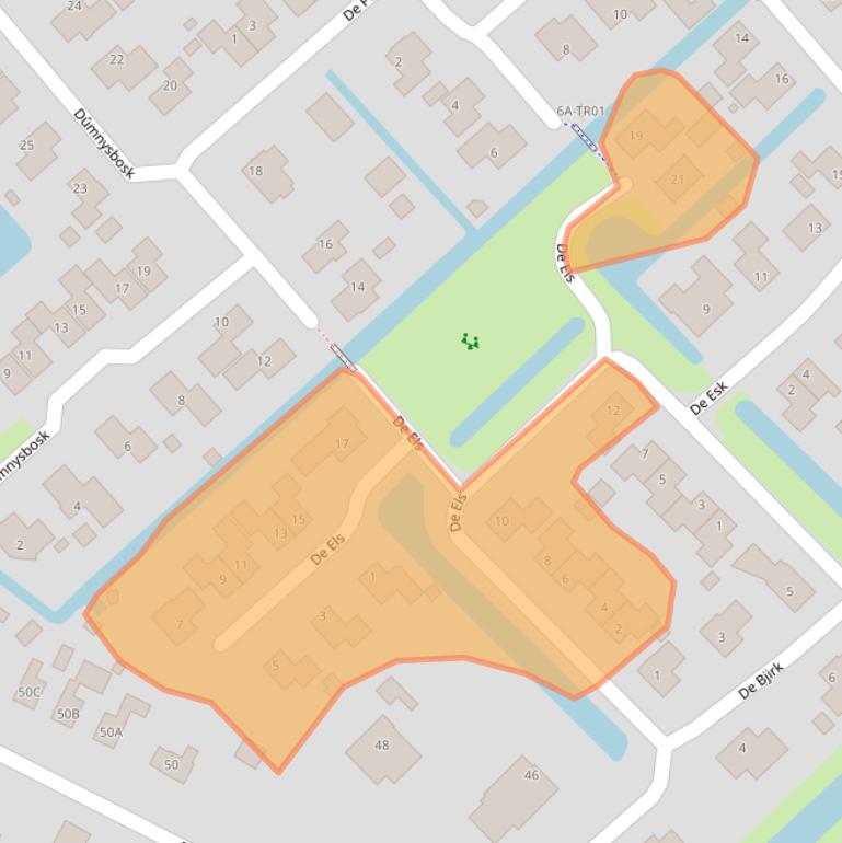 Kaart van postcodegebied 9245JC.