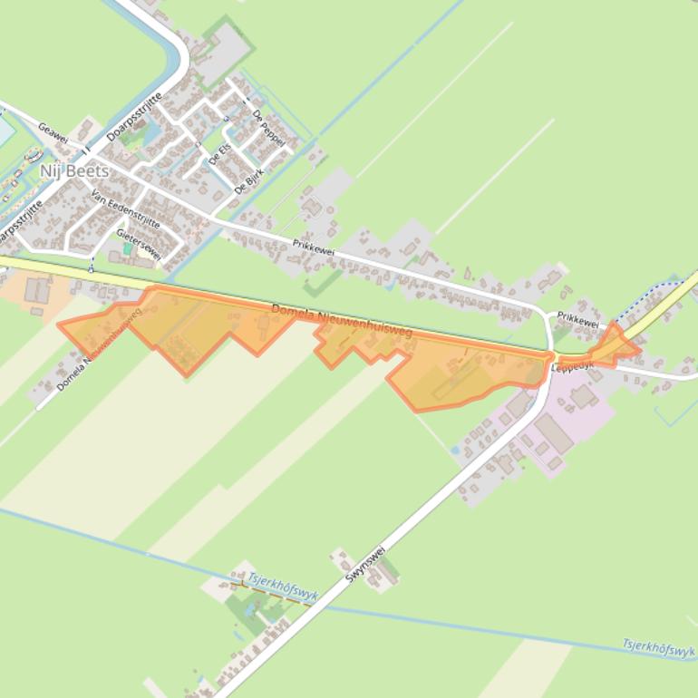 Kaart van postcodegebied 9245VA.