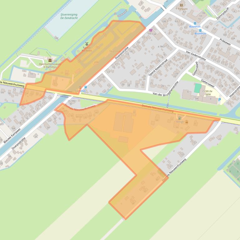 Kaart van postcodegebied 9245VB.