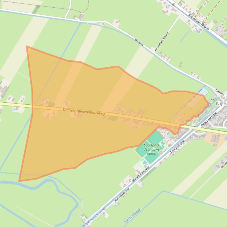 Kaart van postcodegebied 9245VC.