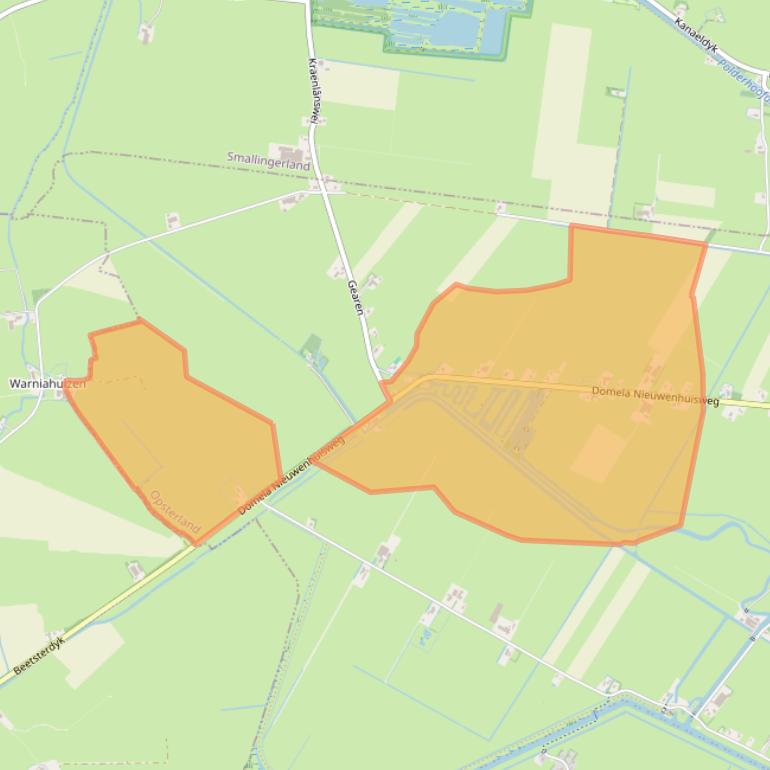 Kaart van postcodegebied 9245VD.