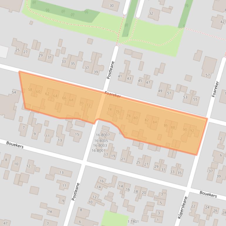 Kaart van postcodegebied 9247AD.