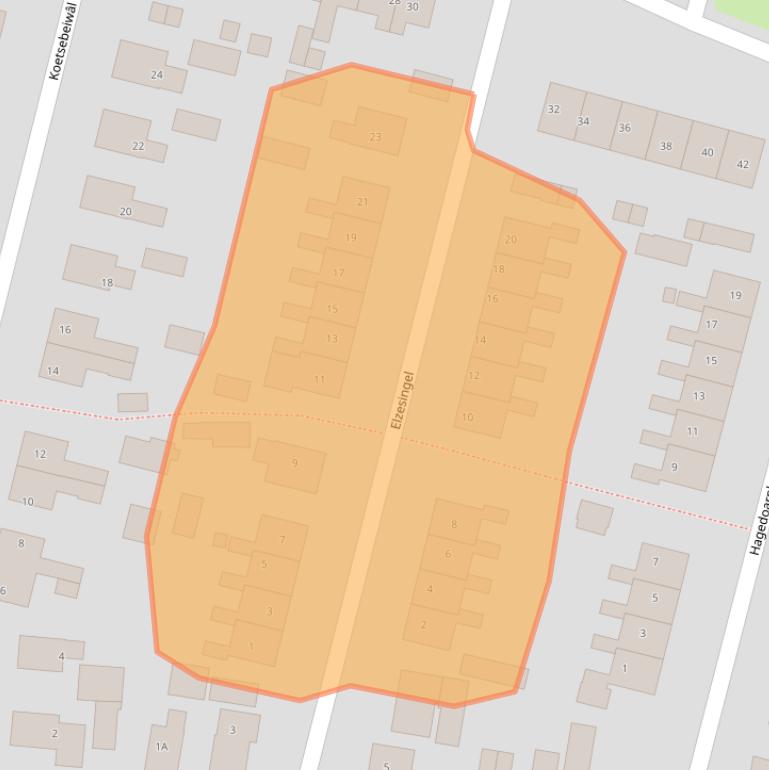 Kaart van postcodegebied 9247AE.