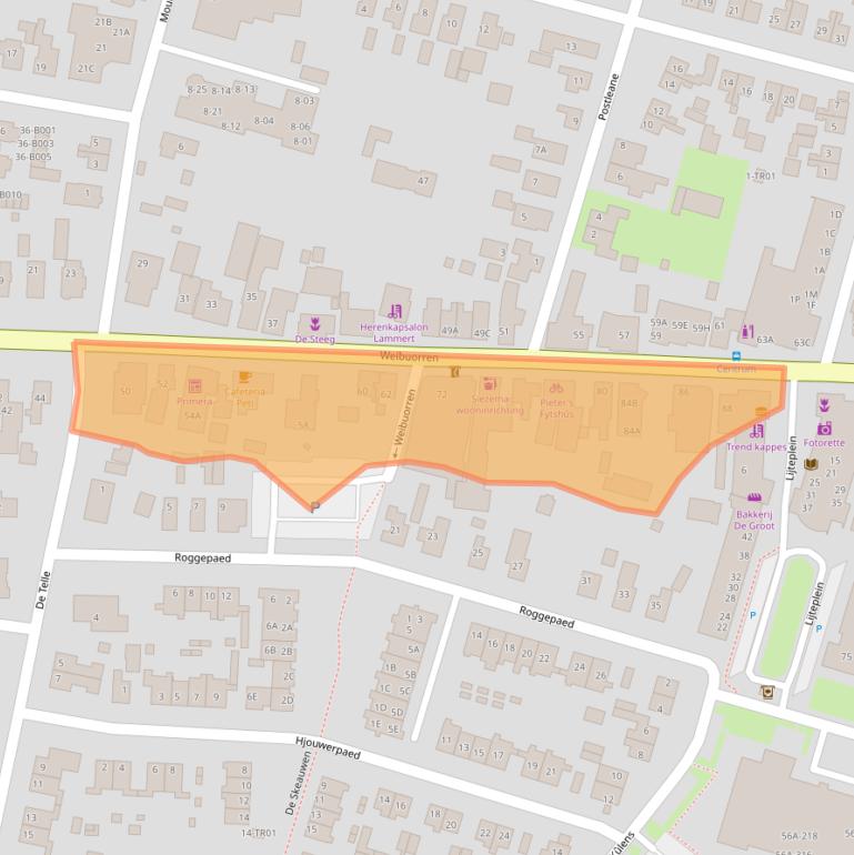 Kaart van postcodegebied 9247BC.