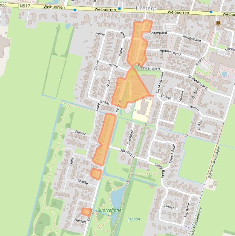 Kaart van postcodegebied 9247BH.