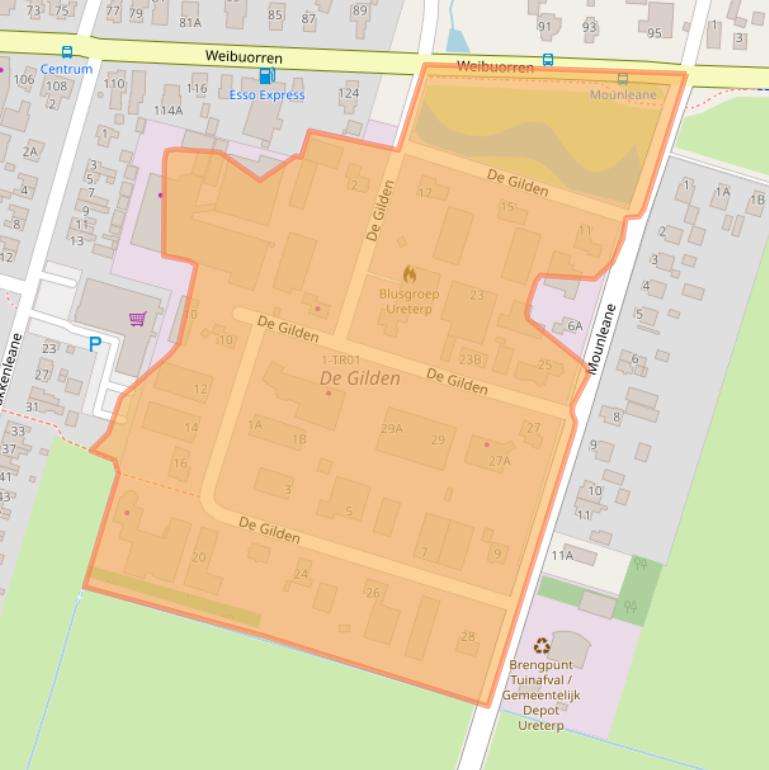 Kaart van postcodegebied 9247CX.