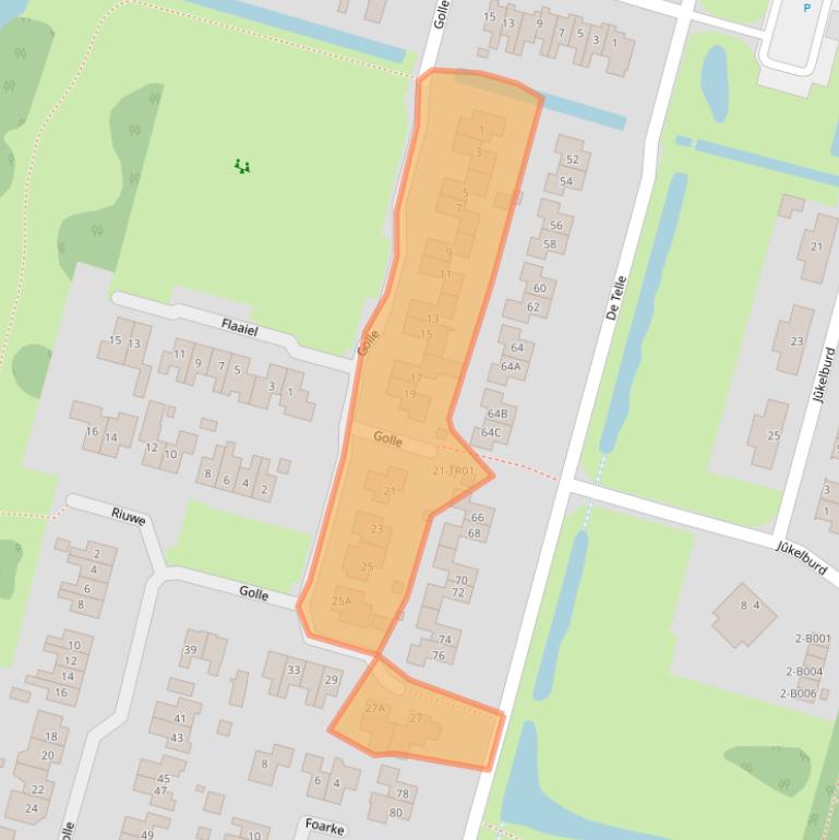 Kaart van postcodegebied 9247DL.