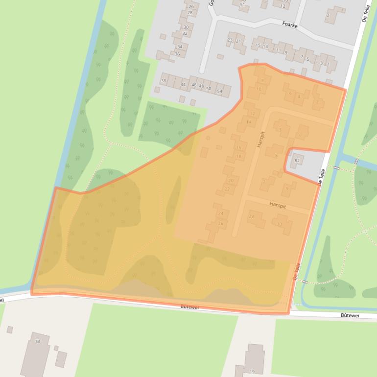Kaart van postcodegebied 9247DV.