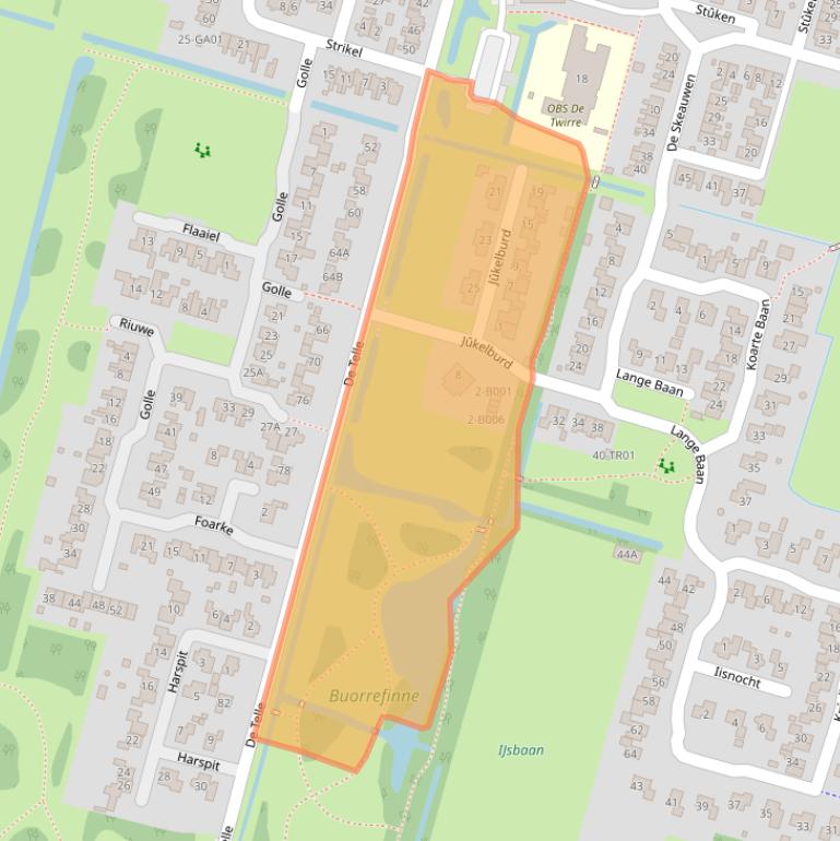 Kaart van postcodegebied 9247EM.