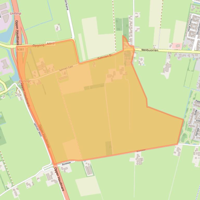 Kaart van postcodegebied 9247TT.