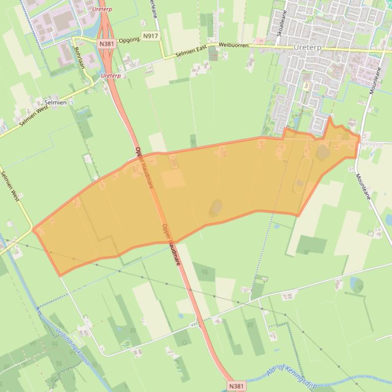 Kaart van postcodegebied 9247WL.