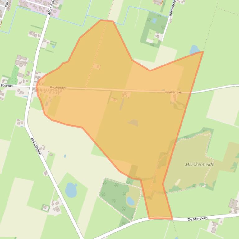 Kaart van postcodegebied 9247WN.