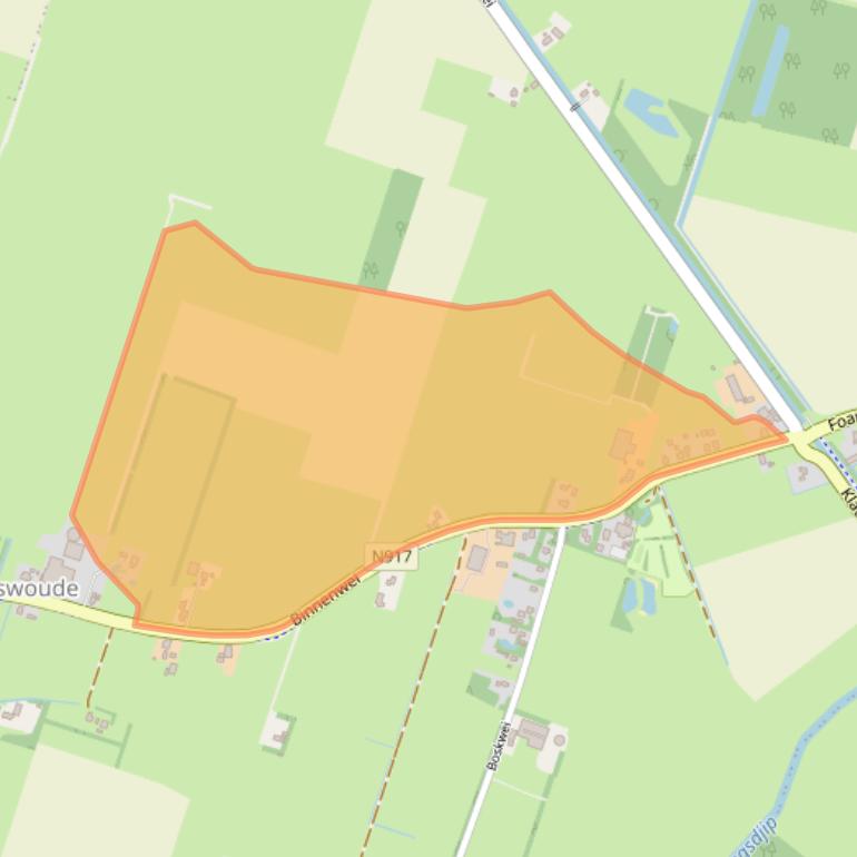 Kaart van postcodegebied 9248KV.