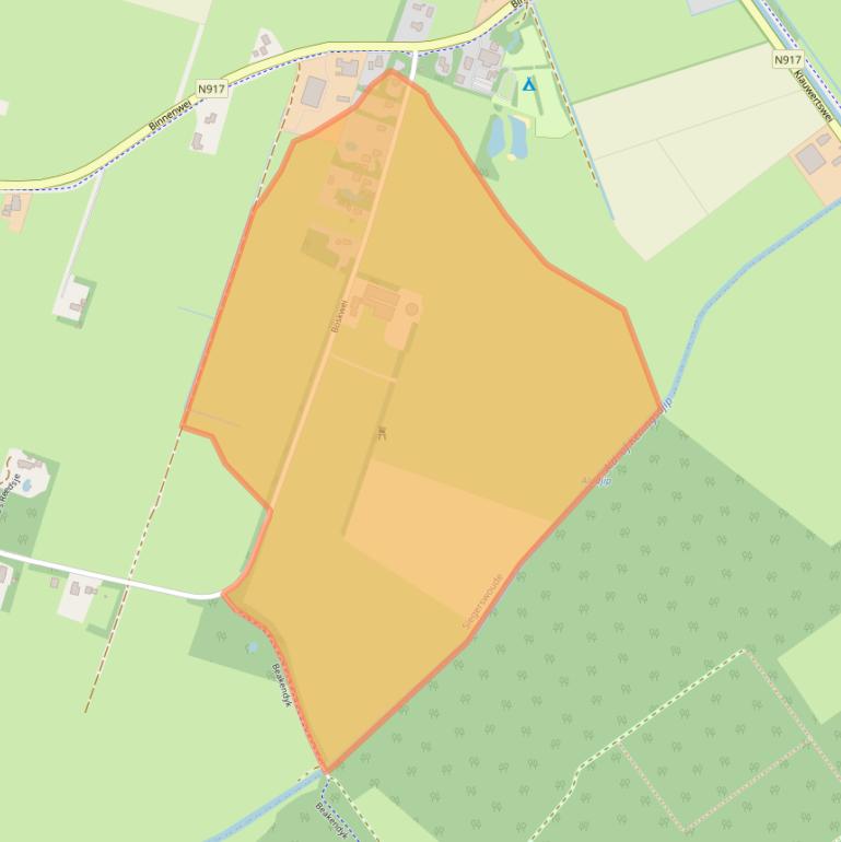 Kaart van postcodegebied 9248KZ.