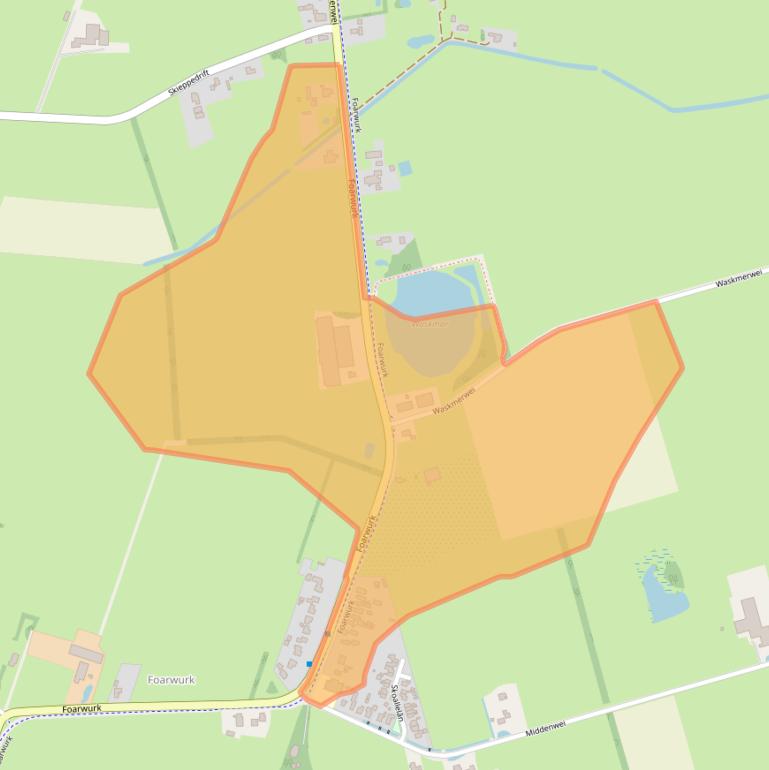 Kaart van postcodegebied 9248SM.