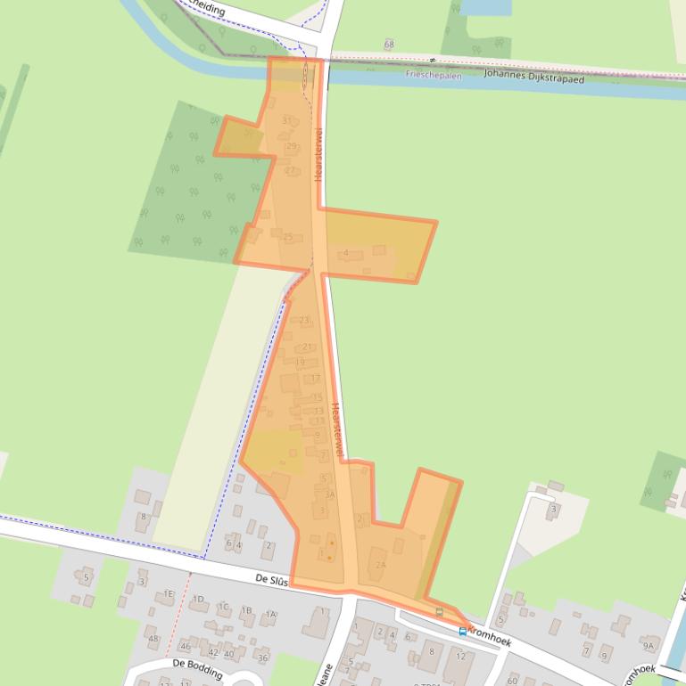 Kaart van postcodegebied 9249NA.