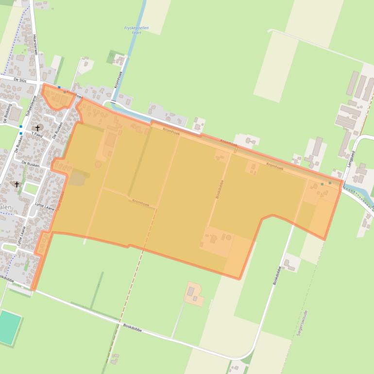 Kaart van postcodegebied 9249NE.