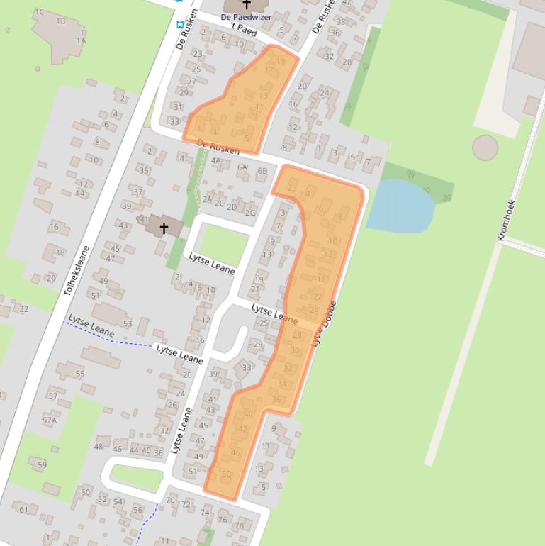 Kaart van postcodegebied 9249NG.