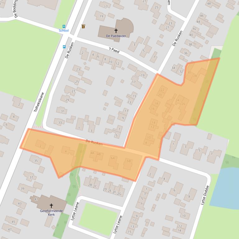 Kaart van postcodegebied 9249NJ.