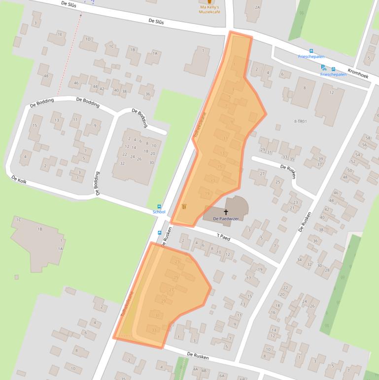 Kaart van postcodegebied 9249NN.