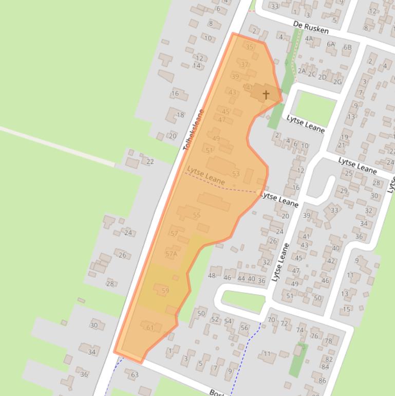 Kaart van postcodegebied 9249NP.