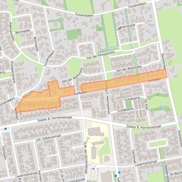 Kaart van postcodegebied 9251AB.