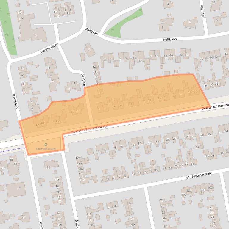 Kaart van postcodegebied 9251AE.