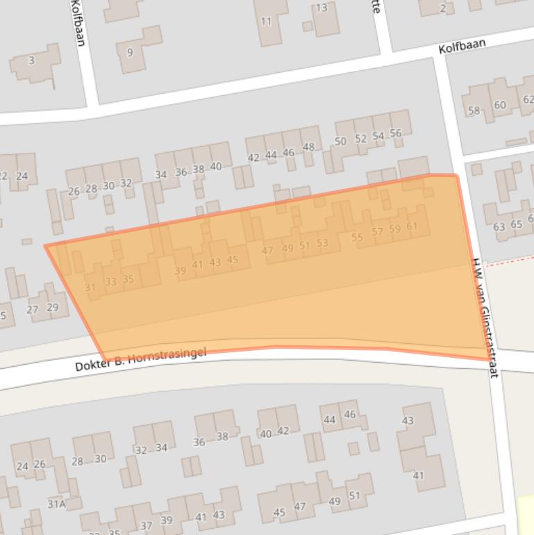 Kaart van postcodegebied 9251AG.