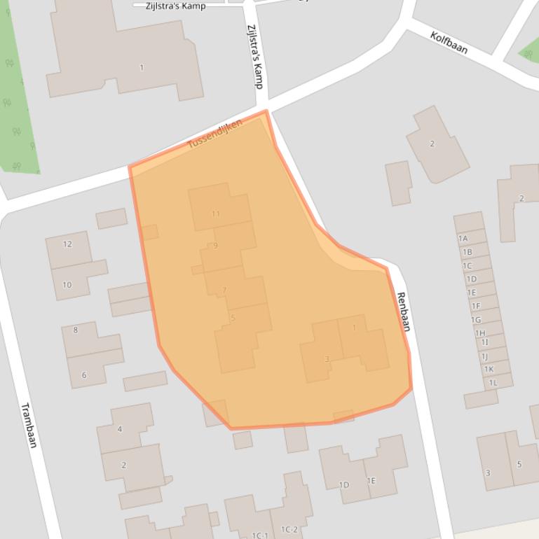 Kaart van postcodegebied 9251AN.