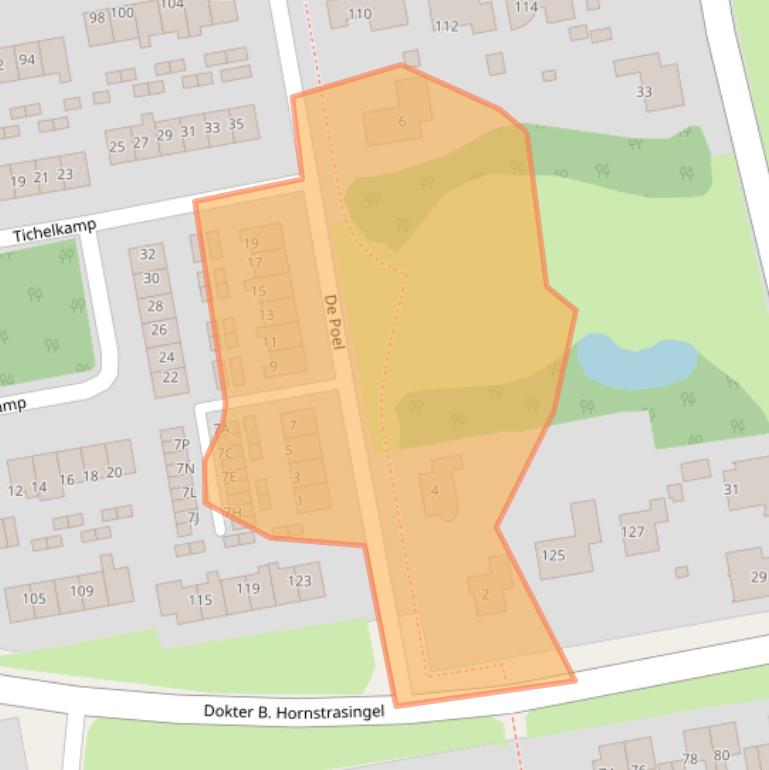 Kaart van postcodegebied 9251AS.