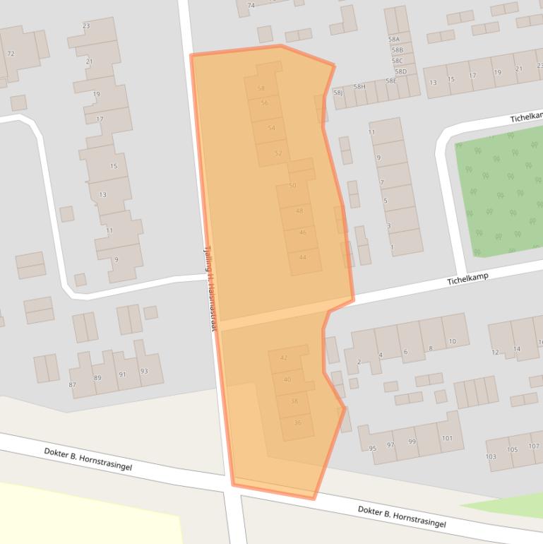 Kaart van postcodegebied 9251AW.