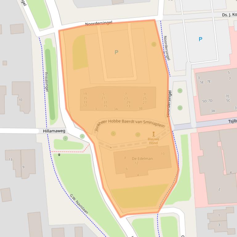 Kaart van postcodegebied 9251BK.