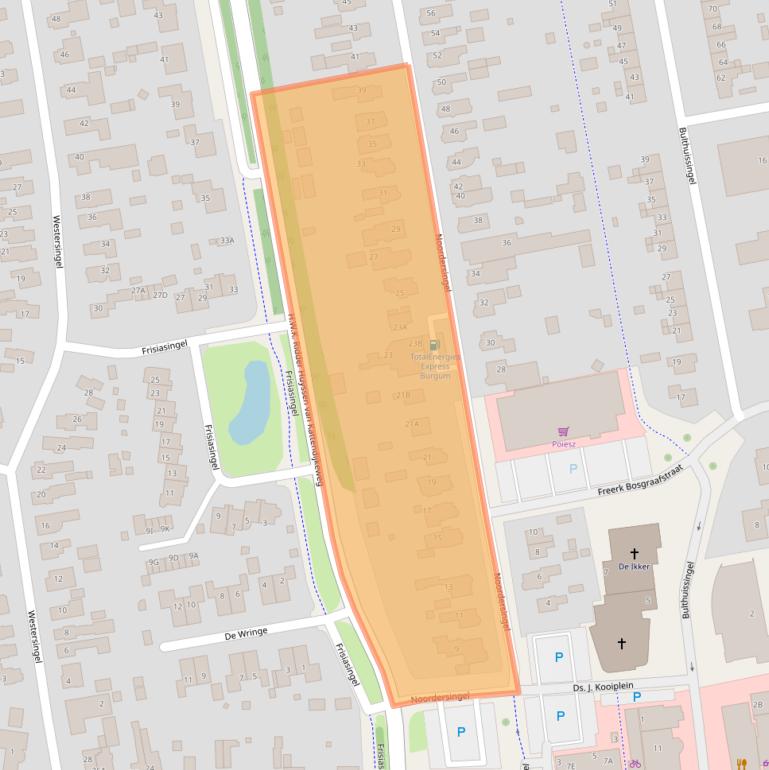 Kaart van postcodegebied 9251BL.