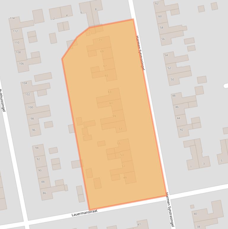 Kaart van postcodegebied 9251CB.