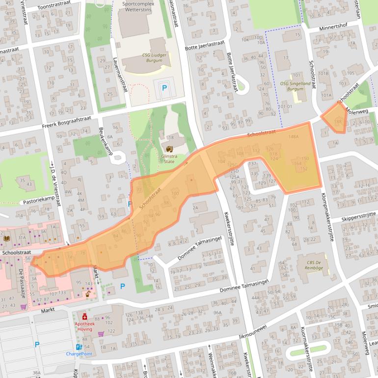 Kaart van postcodegebied 9251ED.