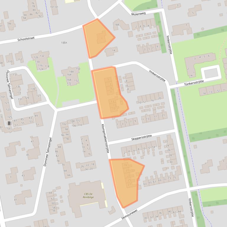 Kaart van postcodegebied 9251EG.