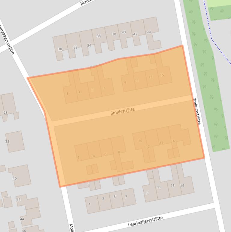 Kaart van postcodegebied 9251EK.